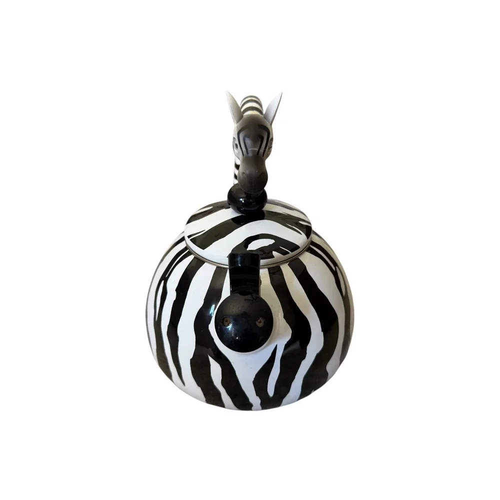 Supreme ZEBRA Whistling Enamel Tea Kettle 2.3q VTG Inspired Animal Print Unique